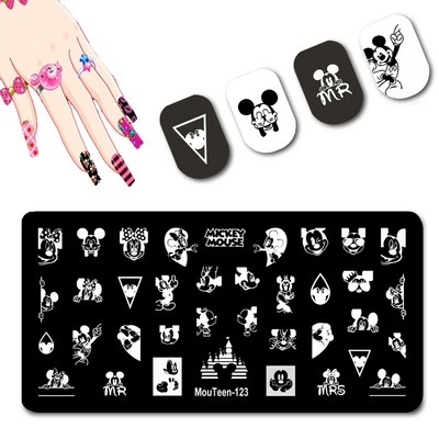 DISNEY Cartoon Totoro küünte stantsimisplaadid Chinchilla Anime küünetemplite mallid küünte kujundamiseks #093