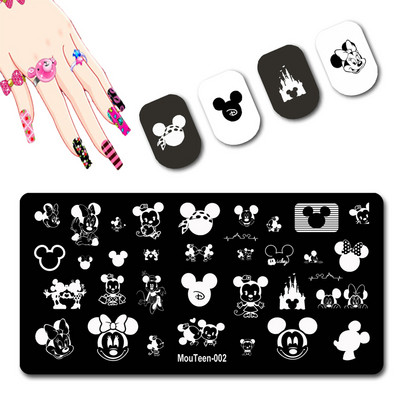 DISNEY Cartoon Totoro küünte stantsimisplaadid Chinchilla Anime küünetemplite mallid küünte kujundamiseks #093