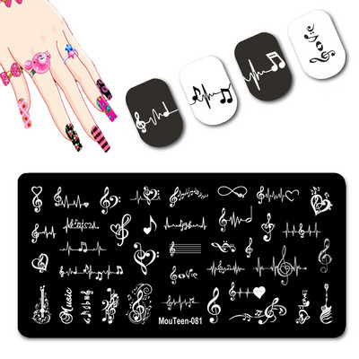 DISNEY Cartoon Totoro küünte stantsimisplaadid Chinchilla Anime küünetemplite mallid küünte kujundamiseks #093