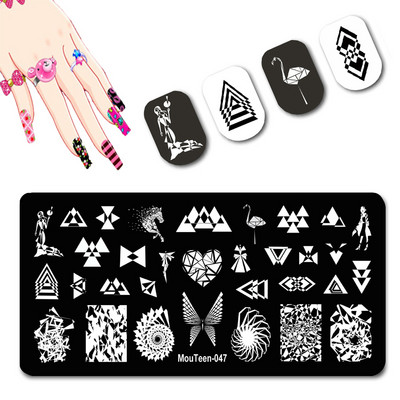 DISNEY Cartoon Totoro küünte stantsimisplaadid Chinchilla Anime küünetemplite mallid küünte kujundamiseks #093
