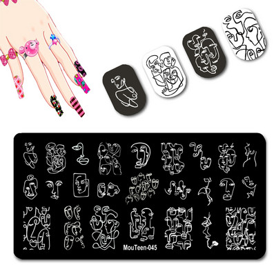 DISNEY Cartoon Totoro küünte stantsimisplaadid Chinchilla Anime küünetemplite mallid küünte kujundamiseks #093