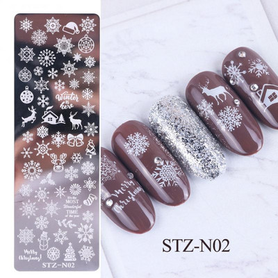Leafs Flower Stripe Design Plate Stamping Abstract Lady Face Stamp Stamp Templates Leaf Floral Printing Stencil Templates Nail