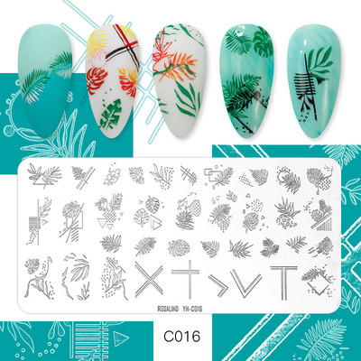 ROSALIND stantsimismallid Plaat-nail Art Disain Lilled Loomade Pilt DIY värvitud terasest küünetempli malli plaadi kaabitsa vorm