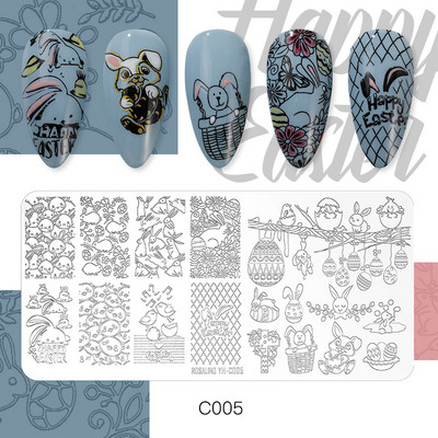 ROSALIND stantsimismallid Plaat-nail Art Disain Lilled Loomade Pilt DIY värvitud terasest küünetempli malli plaadi kaabitsa vorm