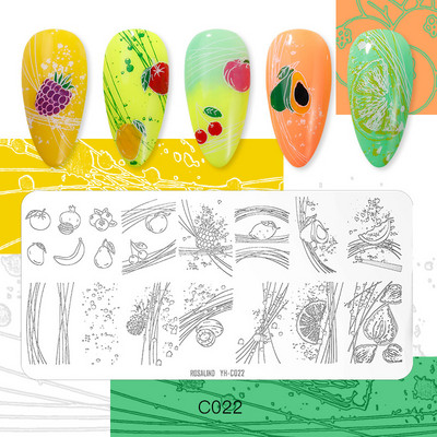 ROSALIND stantsimismallid Plaat-nail Art Disain Lilled Loomade Pilt DIY värvitud terasest küünetempli malli plaadi kaabitsa vorm