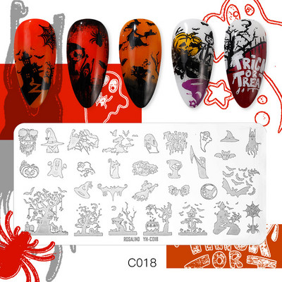 ROSALIND stantsimismallid Plaat-nail Art Disain Lilled Loomade Pilt DIY värvitud terasest küünetempli malli plaadi kaabitsa vorm