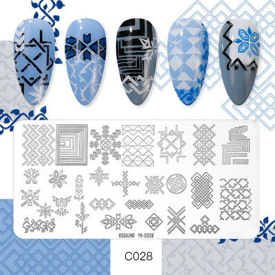 ROSALIND stantsimismallid Plaat-nail Art Disain Lilled Loomade Pilt DIY värvitud terasest küünetempli malli plaadi kaabitsa vorm