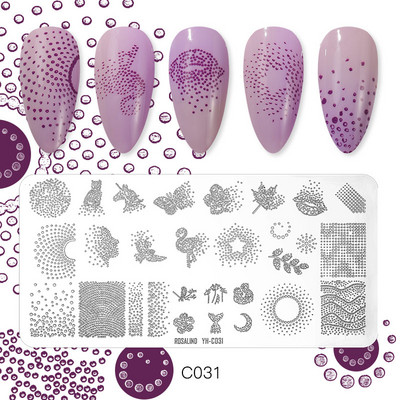 ROSALIND stantsimismallid Plaat-nail Art Disain Lilled Loomade Pilt DIY värvitud terasest küünetempli malli plaadi kaabitsa vorm