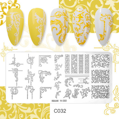 ROSALIND stantsimismallid Plaat-nail Art Disain Lilled Loomade Pilt DIY värvitud terasest küünetempli malli plaadi kaabitsa vorm
