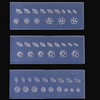 3D силиконова форма Шаблони за нокти Резба на нокти Плоча за щамповане Шаблон за ноктопластика UV гел лак Форма за маникюр Направи си сам инструменти