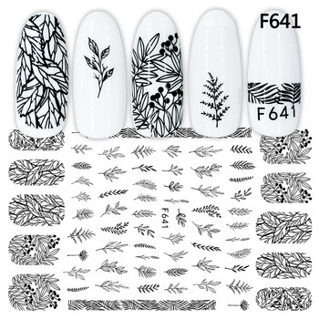 3D стикер за нокти Cool English Letter Nail Art Decorations Фолио Love Heart Design Аксесоари за нокти Модни стикери за маникюр