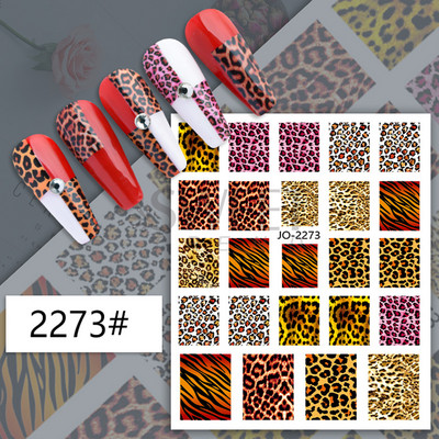 3D Leopard Prints French Tips Αυτοκόλλητα για μανικιούρ Άγρια Ζώα Καρδιά Πεταλούδα Anime Sliders Διακόσμηση Πρωτοχρονιάς Αξεσουάρ SAJO