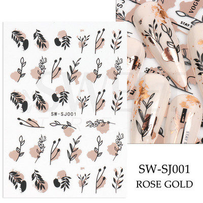 3D Leopard Prints French Tips Αυτοκόλλητα για μανικιούρ Άγρια Ζώα Καρδιά Πεταλούδα Anime Sliders Διακόσμηση Πρωτοχρονιάς Αξεσουάρ SAJO