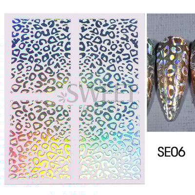 3D Leopard Prints French Tips Αυτοκόλλητα για μανικιούρ Άγρια Ζώα Καρδιά Πεταλούδα Anime Sliders Διακόσμηση Πρωτοχρονιάς Αξεσουάρ SAJO