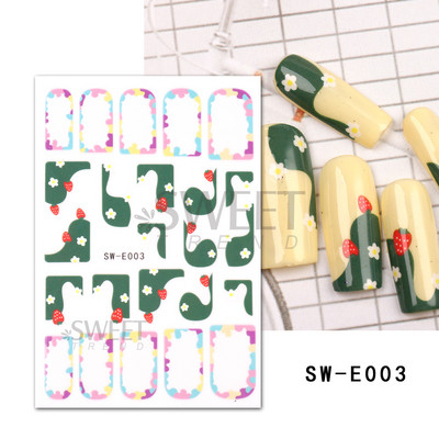 3D Leopard Prints French Tips Αυτοκόλλητα για μανικιούρ Άγρια Ζώα Καρδιά Πεταλούδα Anime Sliders Διακόσμηση Πρωτοχρονιάς Αξεσουάρ SAJO