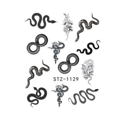 Αυτοκόλλητο για μεταφορά νερού κινέζικου δράκου Snake Κινέζοι χαρακτήρες Myth Slider Πρωτοχρονιάτικο Slider Νυχιών Διακόσμηση SLSTZ1114-1137-1