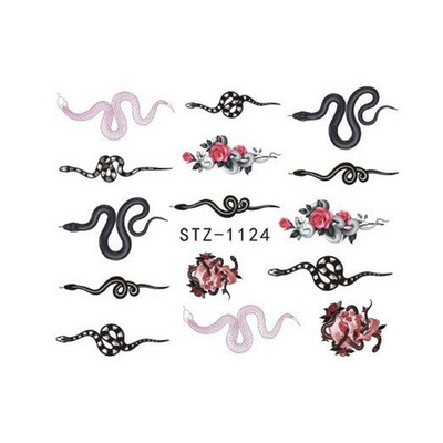 Αυτοκόλλητο για μεταφορά νερού κινέζικου δράκου Snake Κινέζοι χαρακτήρες Myth Slider Πρωτοχρονιάτικο Slider Νυχιών Διακόσμηση SLSTZ1114-1137-1