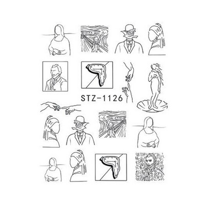 Αυτοκόλλητο για μεταφορά νερού κινέζικου δράκου Snake Κινέζοι χαρακτήρες Myth Slider Πρωτοχρονιάτικο Slider Νυχιών Διακόσμηση SLSTZ1114-1137-1