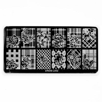 1 τεμ 6*12 cm Πλάκα σφράγισης Nail Art Letter Ζώο λουλούδι Πρότυπο γεωμετρίας με φτερά εκτύπωση Εργαλεία από ανοξείδωτο χάλυβα Στένσιλ εικόνας