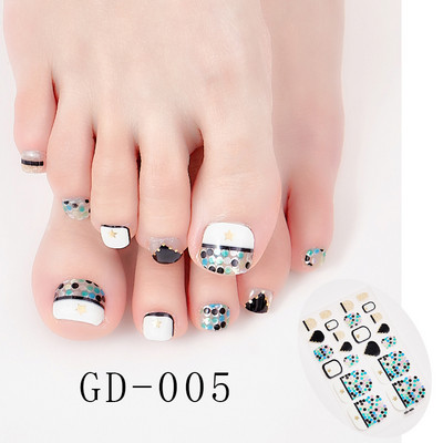 Sanuxc 3D αυτοκόλλητα νυχιών Γυαλιστερό γκλίτερ Αυτοκόλλητα βερνίκι νυχιών για πόδια Αυτοκόλλητα αυτοκόλλητα αυτοκόλλητα για νύχια ποδιών