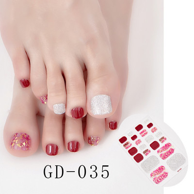 Sanuxc 3D αυτοκόλλητα νυχιών Γυαλιστερό γκλίτερ Αυτοκόλλητα βερνίκι νυχιών για πόδια Αυτοκόλλητα αυτοκόλλητα αυτοκόλλητα για νύχια ποδιών