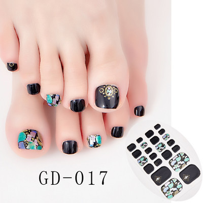 Sanuxc 3D αυτοκόλλητα νυχιών Γυαλιστερό γκλίτερ Αυτοκόλλητα βερνίκι νυχιών για πόδια Αυτοκόλλητα αυτοκόλλητα αυτοκόλλητα για νύχια ποδιών