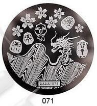 1 ΤΕΜ. Πλάκες για σφράγιση νυχιών από ανοξείδωτο ατσάλι Μανικιούρ DIY Διακοσμήσεις εικόνας Anime Στρογγυλά Πρότυπα για στάμπες νυχιών Πρότυπα Nail Art Stencil 5.5