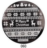 1 ΤΕΜ. Πλάκες για σφράγιση νυχιών από ανοξείδωτο ατσάλι Μανικιούρ DIY Διακοσμήσεις εικόνας Anime Στρογγυλά Πρότυπα για στάμπες νυχιών Πρότυπα Nail Art Stencil 5.5