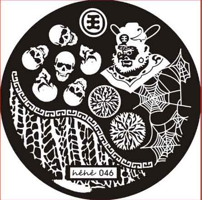 1 ΤΕΜ. Πλάκες για σφράγιση νυχιών από ανοξείδωτο ατσάλι Μανικιούρ DIY Διακοσμήσεις εικόνας Anime Στρογγυλά Πρότυπα για στάμπες νυχιών Πρότυπα Nail Art Stencil 5.5