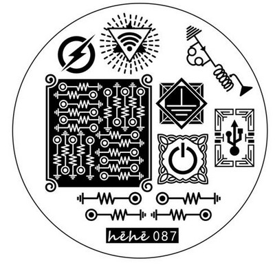 1 ΤΕΜ. Πλάκες για σφράγιση νυχιών από ανοξείδωτο ατσάλι Μανικιούρ DIY Διακοσμήσεις εικόνας Anime Στρογγυλά Πρότυπα για στάμπες νυχιών Πρότυπα Nail Art Stencil 5.5