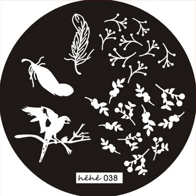 1 ΤΕΜ. Πλάκες για σφράγιση νυχιών από ανοξείδωτο ατσάλι Μανικιούρ DIY Διακοσμήσεις εικόνας Anime Στρογγυλά Πρότυπα για στάμπες νυχιών Πρότυπα Nail Art Stencil 5.5