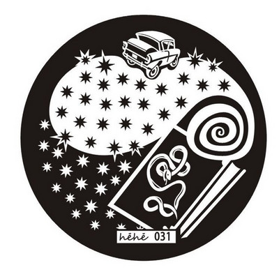 1 ΤΕΜ. Πλάκες για σφράγιση νυχιών από ανοξείδωτο ατσάλι Μανικιούρ DIY Διακοσμήσεις εικόνας Anime Στρογγυλά Πρότυπα για στάμπες νυχιών Πρότυπα Nail Art Stencil 5.5