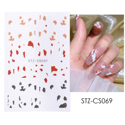 Αυτοκόλλητα διακόσμησης νυχιών 3D με χρυσές ρίγες, μαρμάρινα αυτοκόλλητα, χειμερινά DIY, Sparkly σχέδια Gel Polish Slider Αυτοκόλλητα για μανικιούρ CHSTZ-CS067