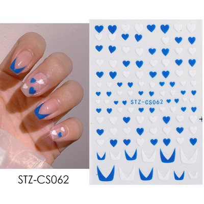 Αυτοκόλλητα διακόσμησης νυχιών 3D με χρυσές ρίγες, μαρμάρινα αυτοκόλλητα, χειμερινά DIY, Sparkly σχέδια Gel Polish Slider Αυτοκόλλητα για μανικιούρ CHSTZ-CS067