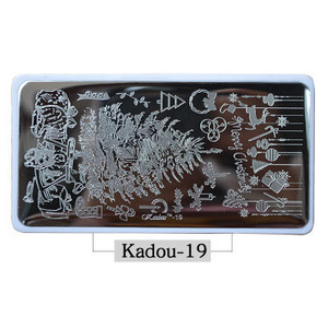 1* Χριστουγεννιάτικες πλάκες για σφράγιση νυχιών 2021 Μόδα Πρότυπο νυχιών Κινούμενα σχέδια/ Πρότυπο λουλουδιών ατσάλινο στένσιλ βερνίκι νυχιών Kadou7-22