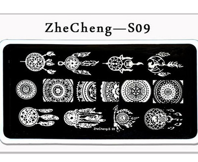 1* Χριστουγεννιάτικες πλάκες για σφράγιση νυχιών 2021 Μόδα Πρότυπο νυχιών Κινούμενα σχέδια/ Πρότυπο λουλουδιών ατσάλινο στένσιλ βερνίκι νυχιών Kadou7-22