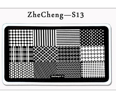 1* Χριστουγεννιάτικες πλάκες για σφράγιση νυχιών 2021 Μόδα Πρότυπο νυχιών Κινούμενα σχέδια/ Πρότυπο λουλουδιών ατσάλινο στένσιλ βερνίκι νυχιών Kadou7-22
