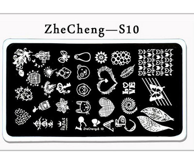 1* Χριστουγεννιάτικες πλάκες για σφράγιση νυχιών 2021 Μόδα Πρότυπο νυχιών Κινούμενα σχέδια/ Πρότυπο λουλουδιών ατσάλινο στένσιλ βερνίκι νυχιών Kadou7-22