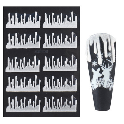 5D αυτοκόλλητα για τα νύχια της μικρής αρκούδας Χαριτωμένα κινούμενα σχέδια με χαραγμένα συρόμενα ζώο Kawaii Rabbit Bow Star Ακρυλικά νύχια Προμήθειες για αυτοκόλλητα CHSTZ-5D46