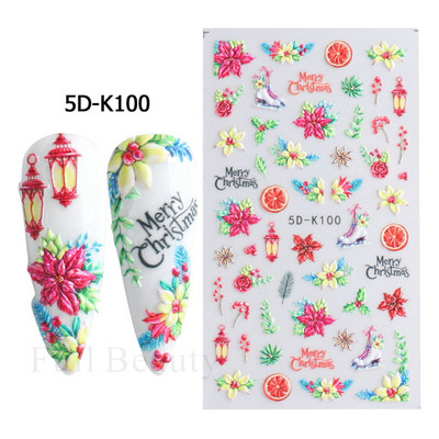 5D αυτοκόλλητα για τα νύχια της μικρής αρκούδας Χαριτωμένα κινούμενα σχέδια με χαραγμένα συρόμενα ζώο Kawaii Rabbit Bow Star Ακρυλικά νύχια Προμήθειες για αυτοκόλλητα CHSTZ-5D46