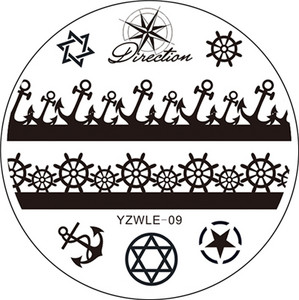 WUF 1 ΤΕΜ 5,5 εκ. Στρογγυλό ανοξείδωτο ατσάλι DIY Πρότυπα για πλάκες τέχνης νυχιών Σφράγιση εικόνας Στένσιλ 30 στυλ για επιλογή