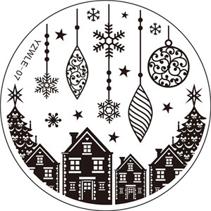 WUF 1 ΤΕΜ 5,5 εκ. Στρογγυλό ανοξείδωτο ατσάλι DIY Πρότυπα για πλάκες τέχνης νυχιών Σφράγιση εικόνας Στένσιλ 30 στυλ για επιλογή