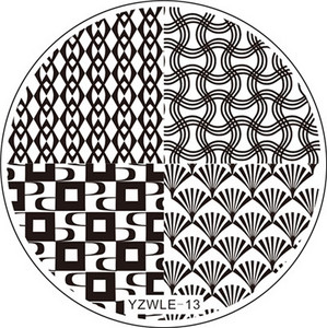 WUF 1 ΤΕΜ 5,5 εκ. Στρογγυλό ανοξείδωτο ατσάλι DIY Πρότυπα για πλάκες τέχνης νυχιών Σφράγιση εικόνας Στένσιλ 30 στυλ για επιλογή