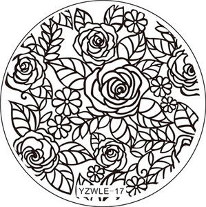 WUF 1 ΤΕΜ 5,5 εκ. Στρογγυλό ανοξείδωτο ατσάλι DIY Πρότυπα για πλάκες τέχνης νυχιών Σφράγιση εικόνας Στένσιλ 30 στυλ για επιλογή