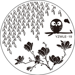 WUF 1 ΤΕΜ 5,5 εκ. Στρογγυλό ανοξείδωτο ατσάλι DIY Πρότυπα για πλάκες τέχνης νυχιών Σφράγιση εικόνας Στένσιλ 30 στυλ για επιλογή