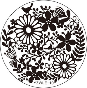 WUF 1 ΤΕΜ 5,5 εκ. Στρογγυλό ανοξείδωτο ατσάλι DIY Πρότυπα για πλάκες τέχνης νυχιών Σφράγιση εικόνας Στένσιλ 30 στυλ για επιλογή