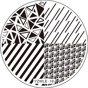 WUF 1 ΤΕΜ 5,5 εκ. Στρογγυλό ανοξείδωτο ατσάλι DIY Πρότυπα για πλάκες τέχνης νυχιών Σφράγιση εικόνας Στένσιλ 30 στυλ για επιλογή