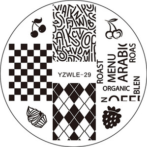 WUF 1 ΤΕΜ 5,5 εκ. Στρογγυλό ανοξείδωτο ατσάλι DIY Πρότυπα για πλάκες τέχνης νυχιών Σφράγιση εικόνας Στένσιλ 30 στυλ για επιλογή