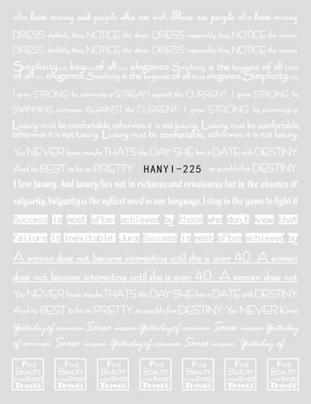 Αυτοκόλλητα νυχιών Μαύρα Λευκά γράμματα Μηνύματα Γεωμετρικές Γραμμές Πίσω Κόλλα Αυτοκόλλητα Νυχιών Διακόσμηση για Συμβουλές Νυχιών Ομορφιά