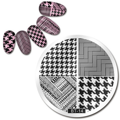 Biutee 12*6cm ΗΜΕΡΟΛΟΓΙΟ Πρότυπα για τέχνη νυχιών Πλάκα στάμπας Φύλλο λουλουδιών Εκτύπωση γράμματος ζώων Πλάκες σχεδίασης με λουλουδάτο μοτίβο Εργαλεία στένσιλ